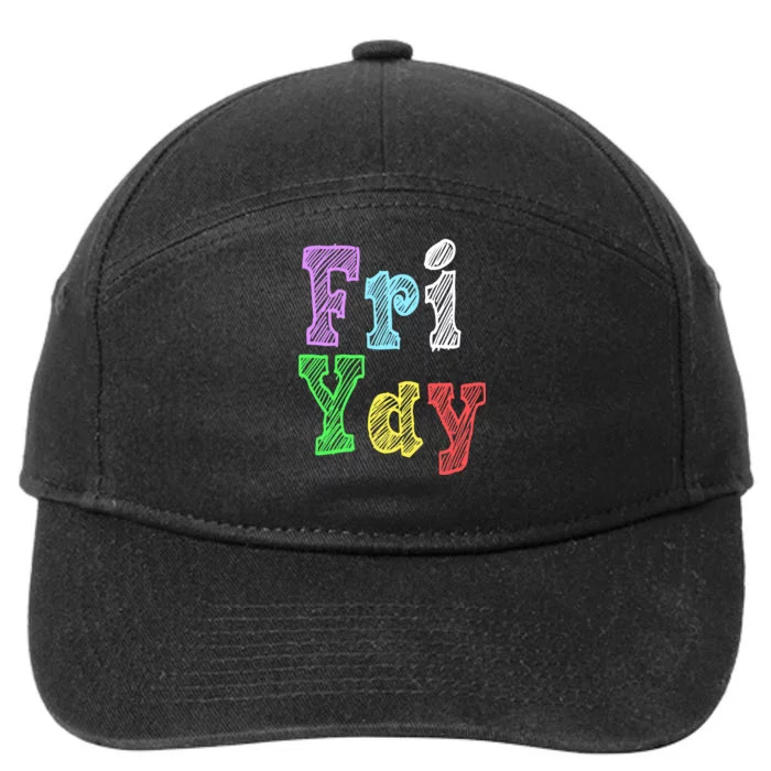 Fri Yay School Weekend Love Fridays 7-Panel Snapback Hat