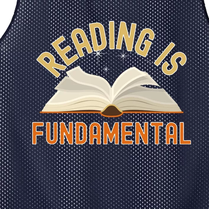 Funny Reading Is Fundamental Reading Book Lovers Mesh Reversible Basketball Jersey Tank