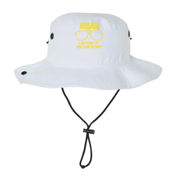 Funny Relax I Just Want To Take Some Pictures Funny Saying Humor Saying Legacy Cool Fit Booney Bucket Hat