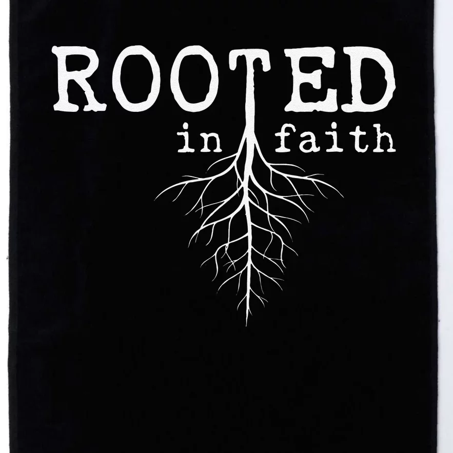 Funny Rooted In Faith Pro Christian Believers Faithful Platinum Collection Golf Towel