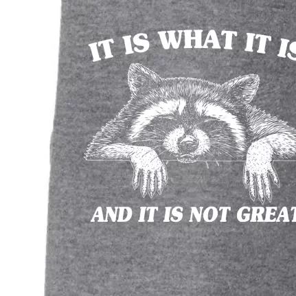 Funny Raccoon It Is What It Is And It Is Not Great Doggie 3-End Fleece Hoodie