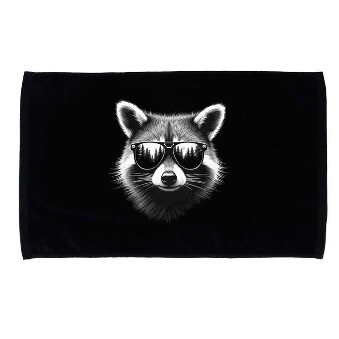 Funny Raccoon In Sunglasses Raccoon Microfiber Hand Towel