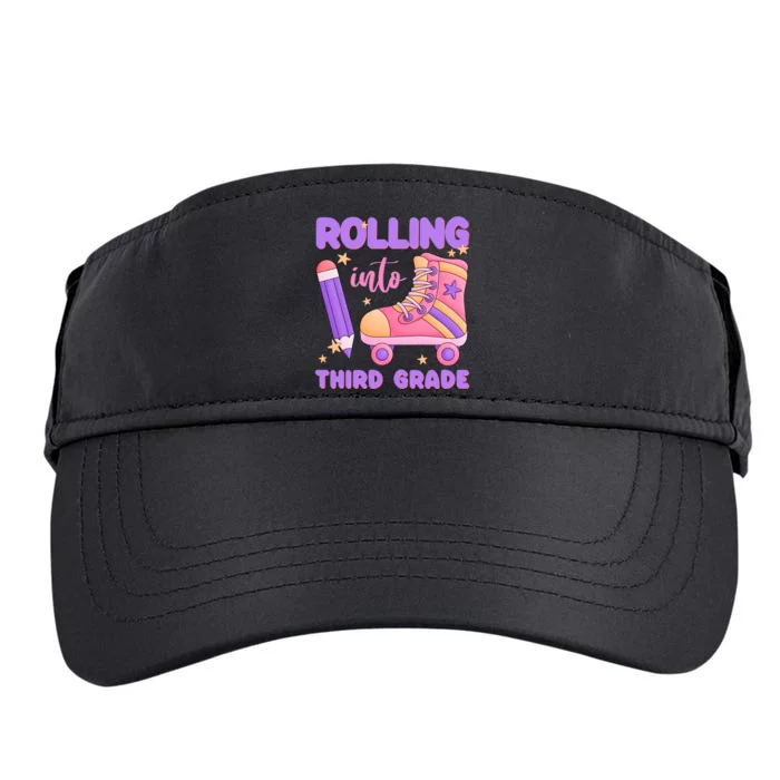 Funny Rolling Into 3rd Grade Adult Drive Performance Visor