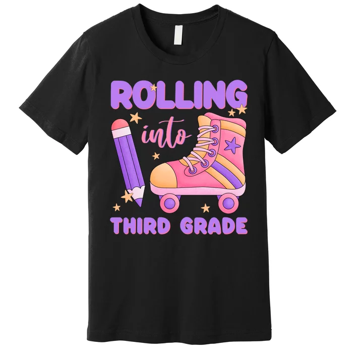 Funny Rolling Into 3rd Grade Premium T-Shirt