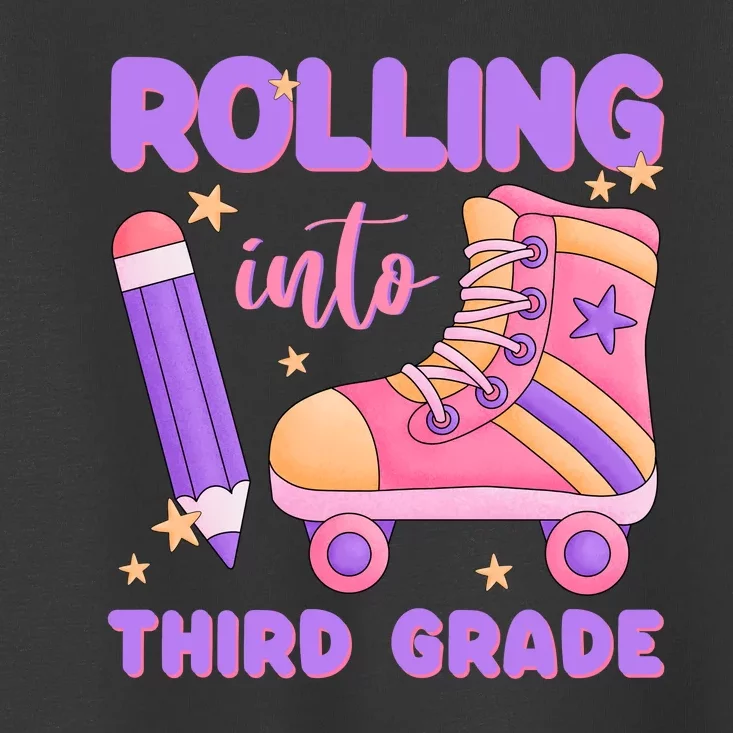 Funny Rolling Into 3rd Grade Toddler T-Shirt