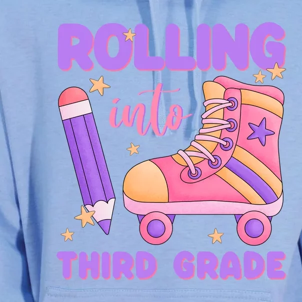 Funny Rolling Into 3rd Grade Unisex Surf Hoodie