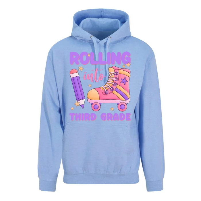 Funny Rolling Into 3rd Grade Unisex Surf Hoodie