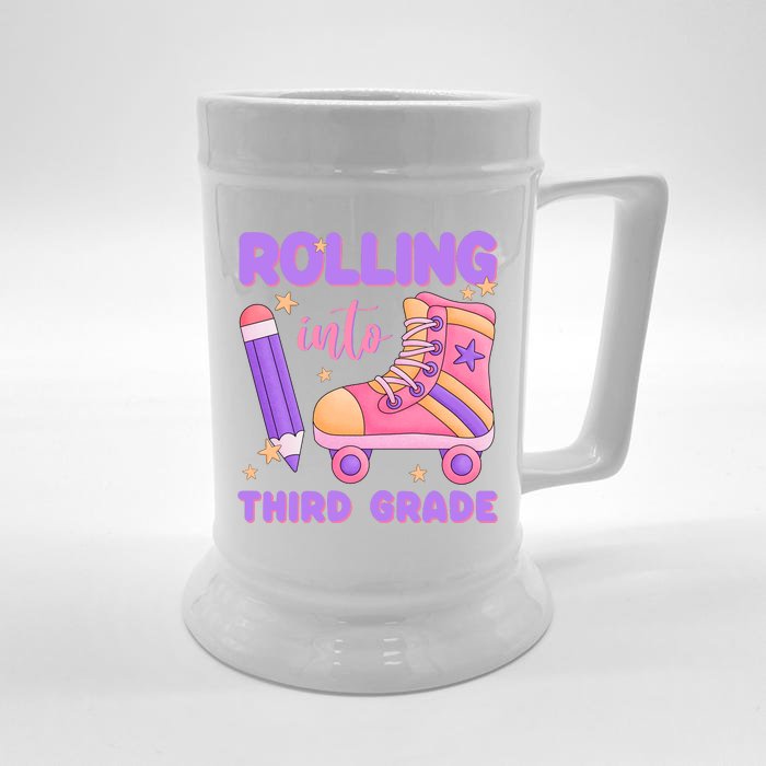 Funny Rolling Into 3rd Grade Front & Back Beer Stein