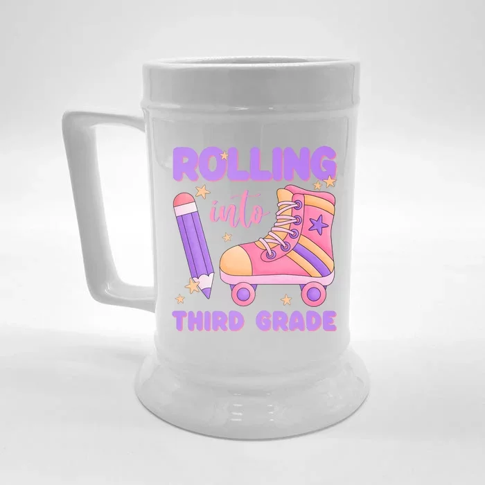 Funny Rolling Into 3rd Grade Front & Back Beer Stein