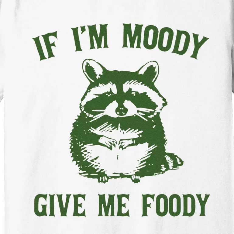 Funny Raccoon If Im Moody Give Me Foody Gift Premium T-Shirt