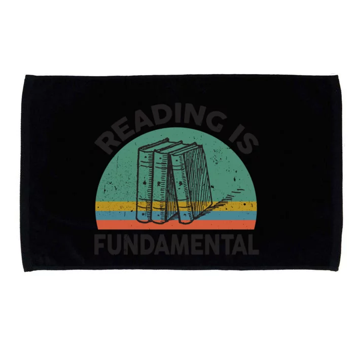 Funny Reading Is Fundatal For Teacher Nerdy Book Lover Gift Microfiber Hand Towel