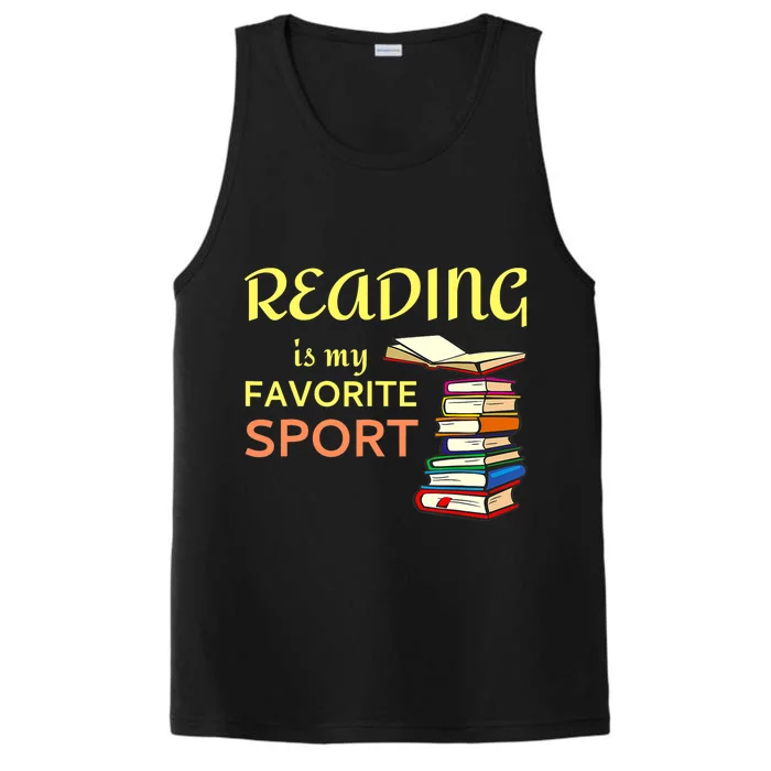 Funny Reading Is My Favorite Sport For Book Lovers Performance Tank