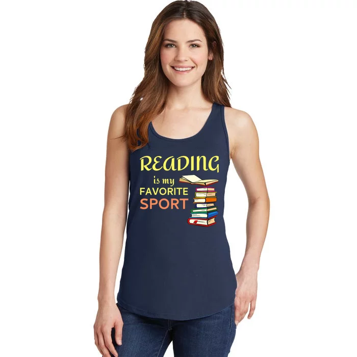 Funny Reading Is My Favorite Sport For Book Lovers Ladies Essential Tank