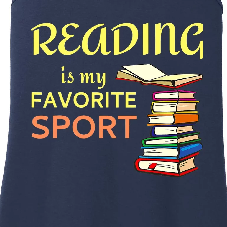 Funny Reading Is My Favorite Sport For Book Lovers Ladies Essential Tank