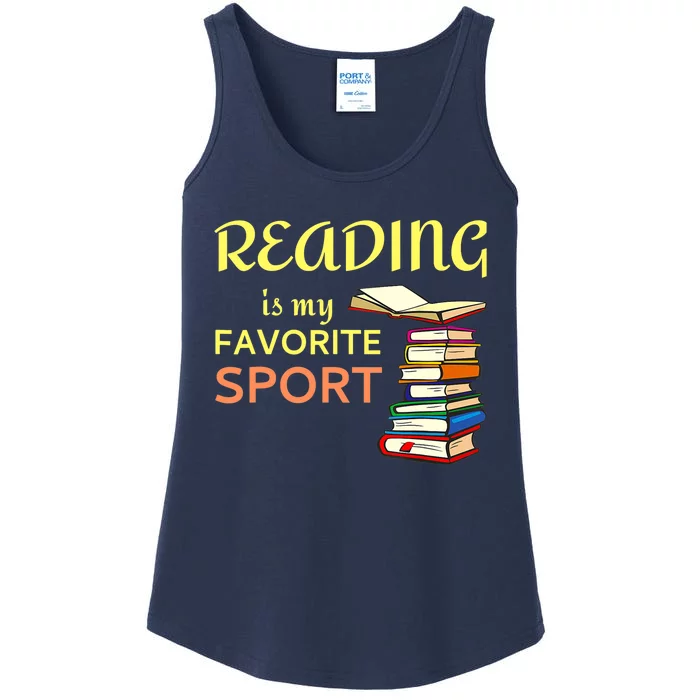 Funny Reading Is My Favorite Sport For Book Lovers Ladies Essential Tank