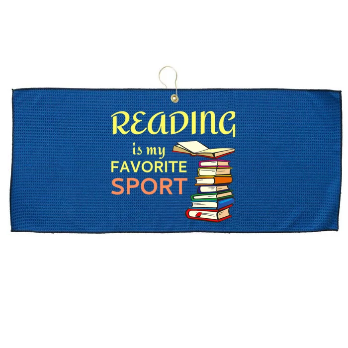 Funny Reading Is My Favorite Sport For Book Lovers Large Microfiber Waffle Golf Towel