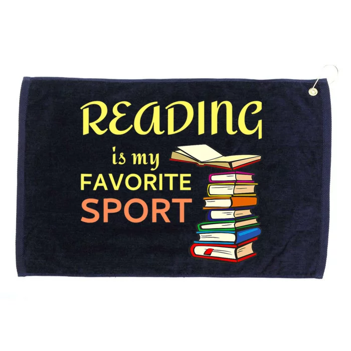 Funny Reading Is My Favorite Sport For Book Lovers Grommeted Golf Towel