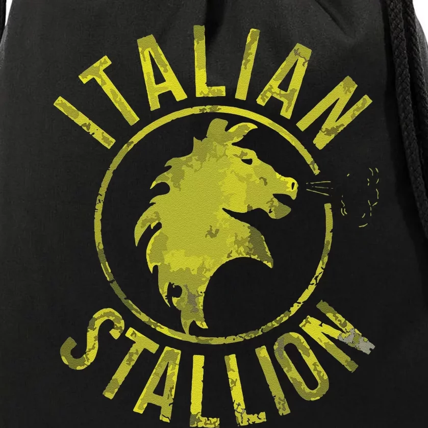 Funny Rocky Italian Stallion Horse Drawstring Bag