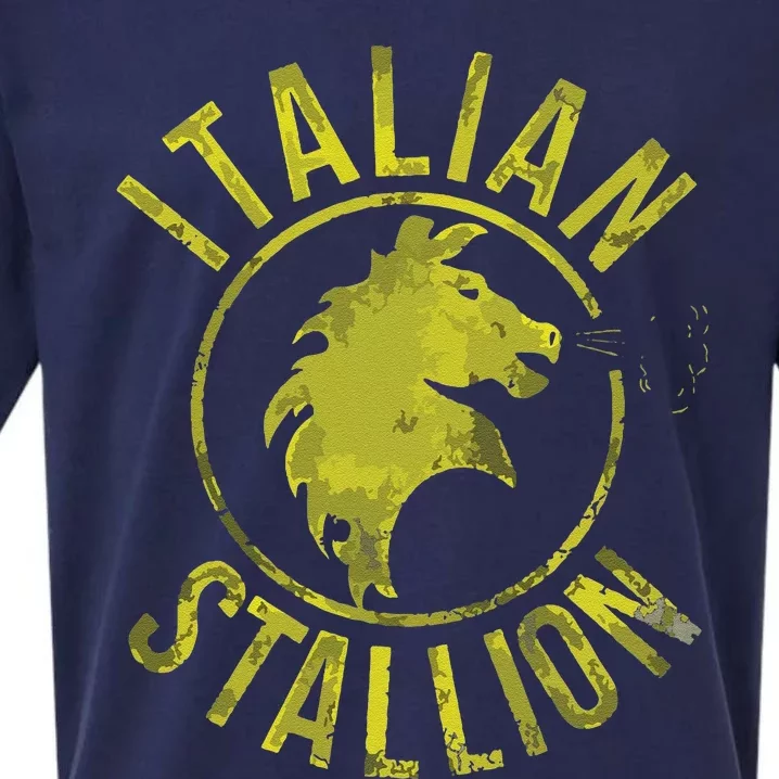 Funny Rocky Italian Stallion Horse Sueded Cloud Jersey T-Shirt