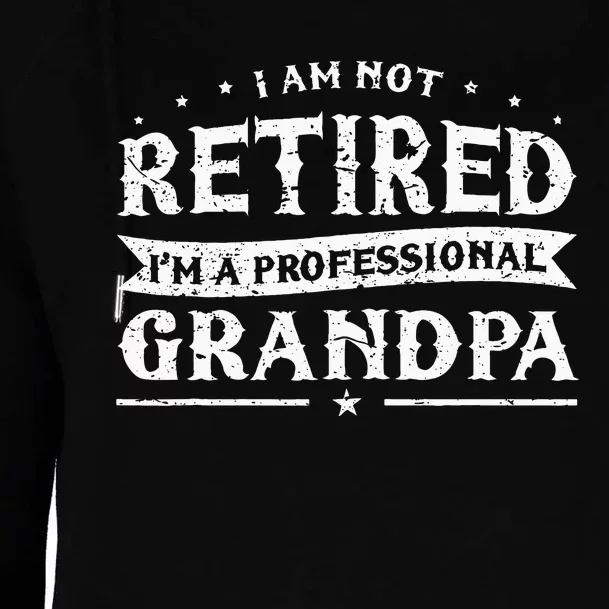 Funny Retiree Im Not Retired Im A Professional Grandpa Womens Funnel Neck Pullover Hood