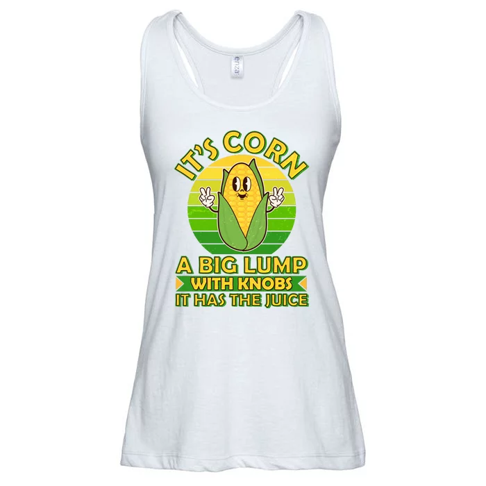 Funny Retro It's Corn A Big Lump With Knobs It Has The Juice Ladies Essential Flowy Tank