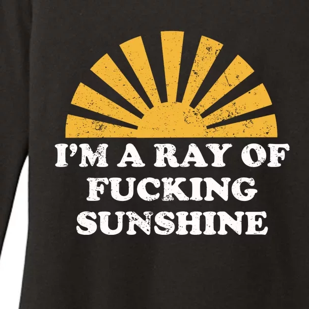 Funny Retro I Am A Ray Of Fucking Sunshine Gift Womens CVC Long Sleeve Shirt