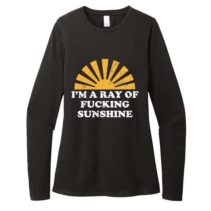 Funny Retro I Am A Ray Of Fucking Sunshine Gift Womens CVC Long Sleeve Shirt