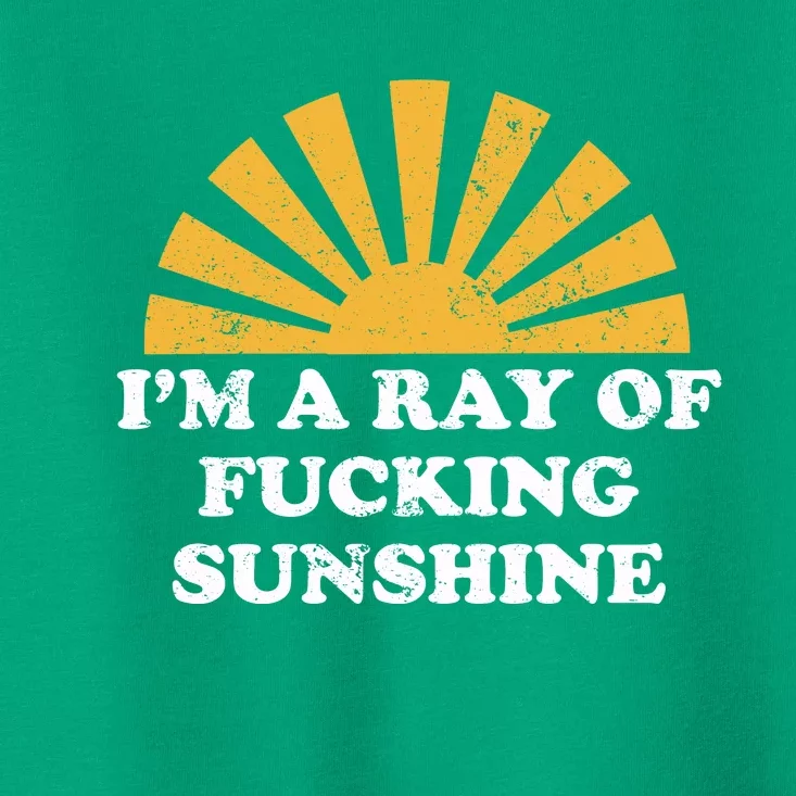 Funny Retro I Am A Ray Of Fucking Sunshine Gift Toddler T-Shirt