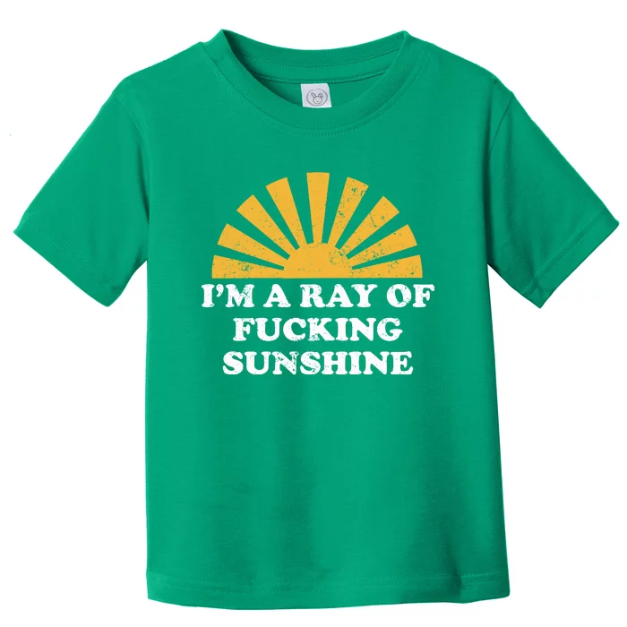 Funny Retro I Am A Ray Of Fucking Sunshine Gift Toddler T-Shirt