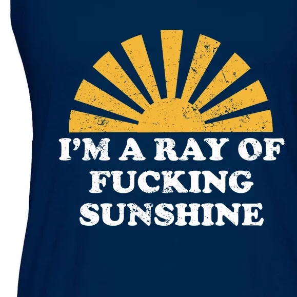 Funny Retro I Am A Ray Of Fucking Sunshine Gift Ladies Essential Flowy Tank