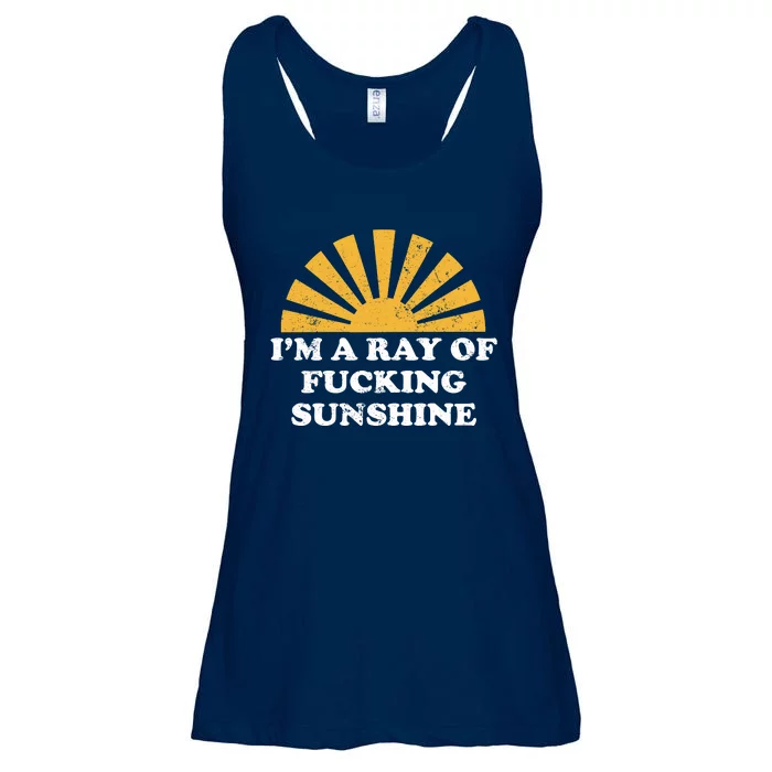 Funny Retro I Am A Ray Of Fucking Sunshine Gift Ladies Essential Flowy Tank