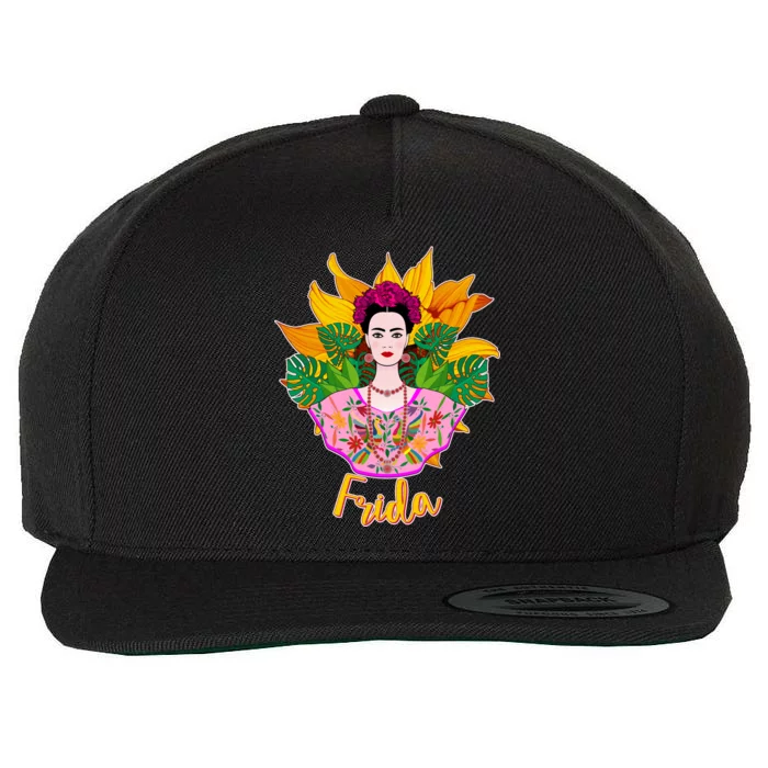 Frida Kahlo Wool Snapback Cap