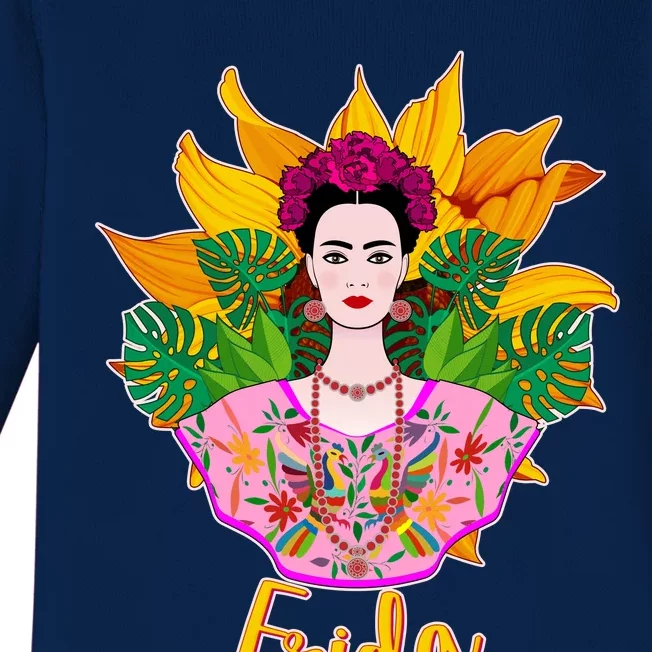 Frida Kahlo Baby Long Sleeve Bodysuit