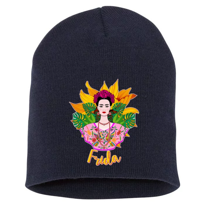 Frida Kahlo Short Acrylic Beanie