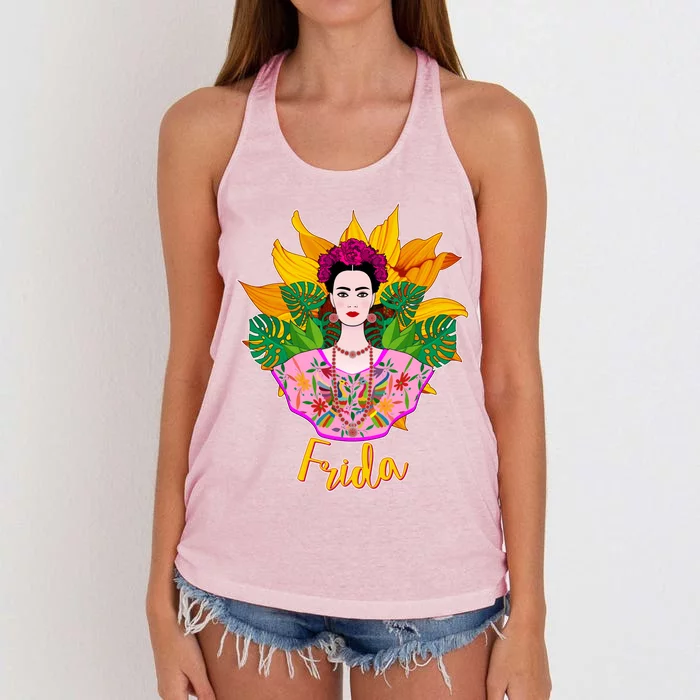 Frida Kahlo Women's Knotted Racerback Tank