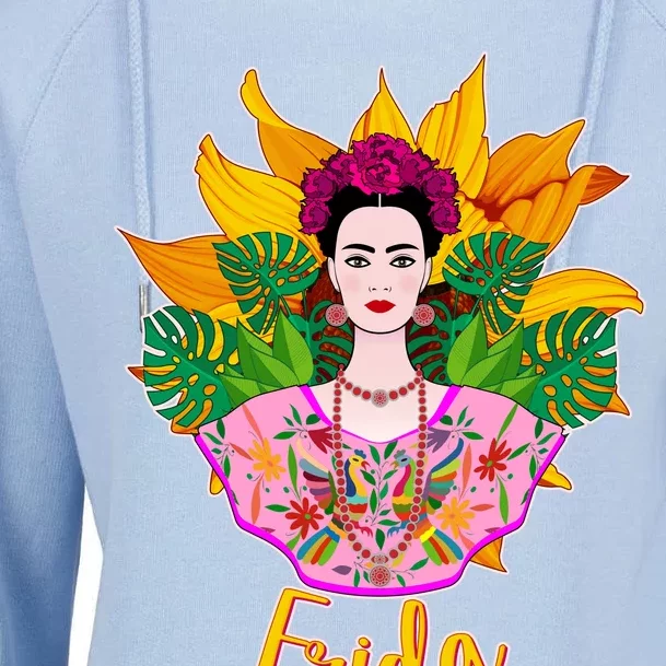 Frida Kahlo Womens Funnel Neck Pullover Hood