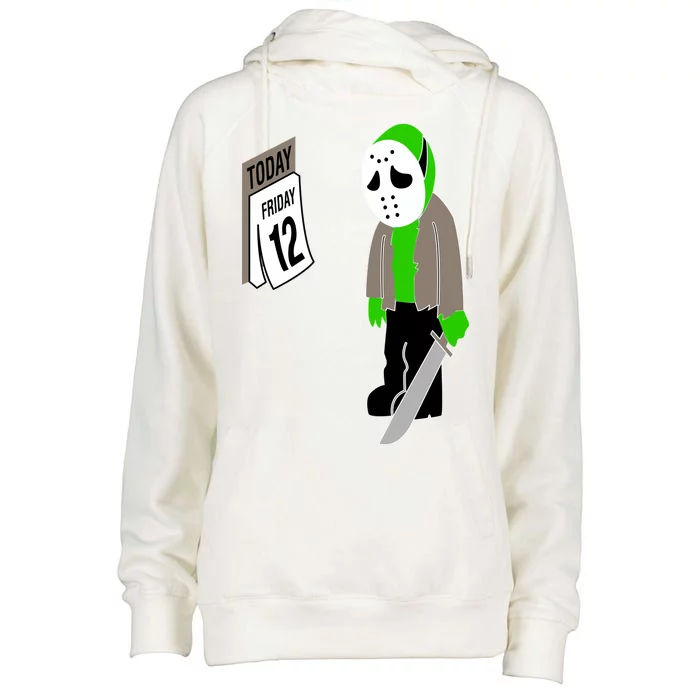 Friday The 12th Womens Funnel Neck Pullover Hood