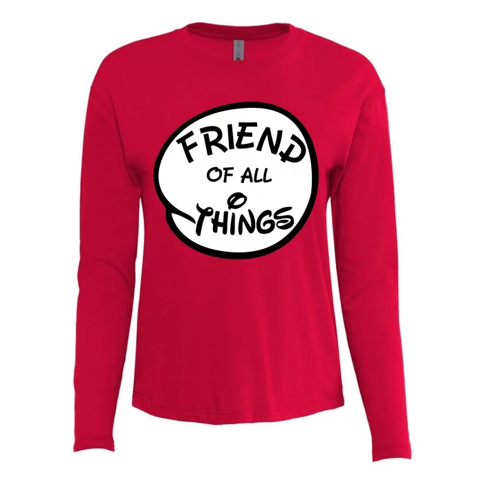 Friend of all Things Womens Cotton Relaxed Long Sleeve T-Shirt