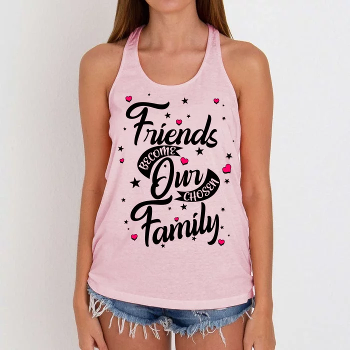 Friends Become Our Chosen Family Women's Knotted Racerback Tank