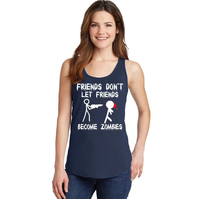 Friends Don't Let Friends Become Zombies Ladies Essential Tank