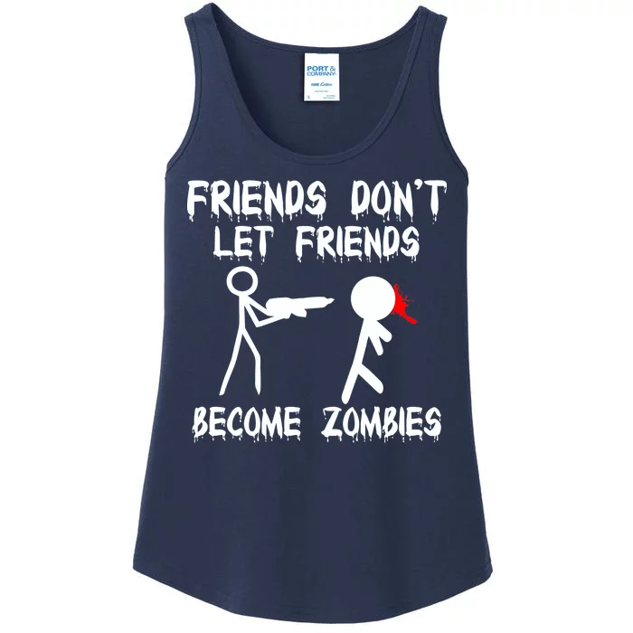 Friends Don't Let Friends Become Zombies Ladies Essential Tank