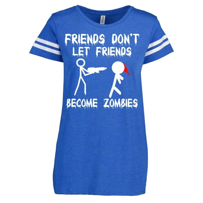 Friends Don't Let Friends Become Zombies Enza Ladies Jersey Football T-Shirt