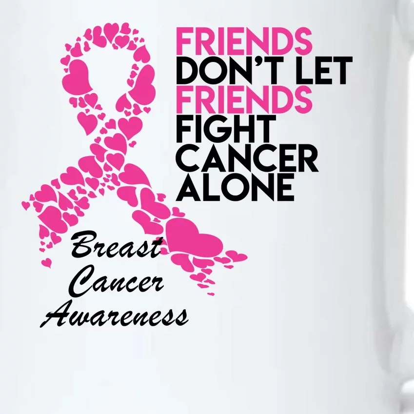 Friends Don't let Friends Fight Breast Cancer Alone Black Color Changing Mug