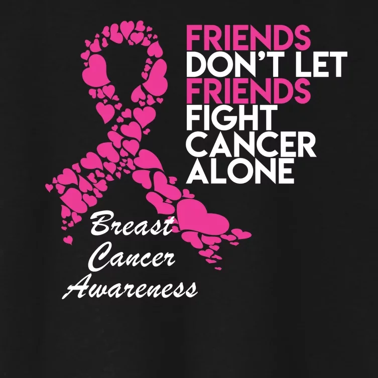 Friends Don't let Friends Fight Breast Cancer Alone Women's Crop Top Tee