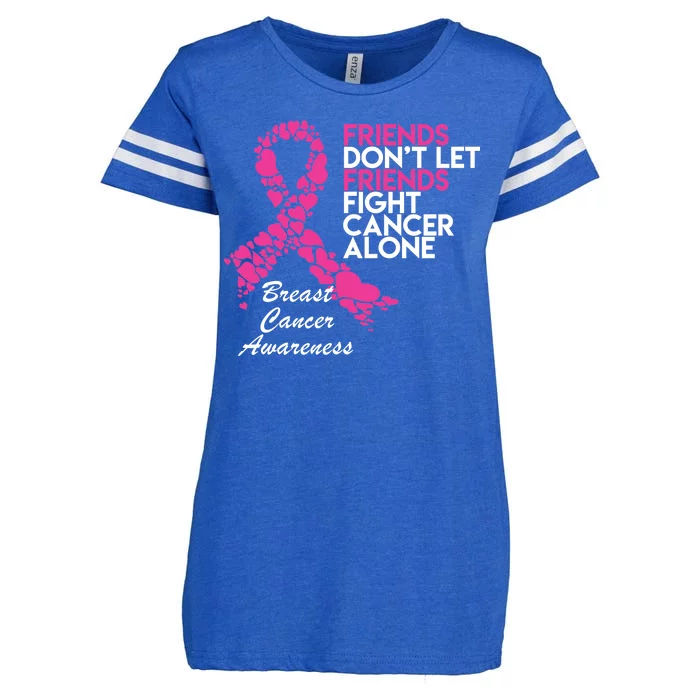 Friends Don't let Friends Fight Breast Cancer Alone Enza Ladies Jersey Football T-Shirt