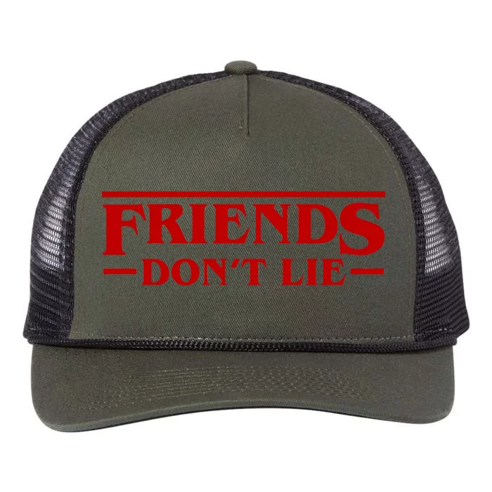 Friends Dont Lie Retro Rope Trucker Hat Cap