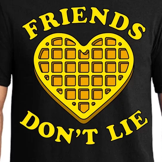 Friends Dont Lie Waffle Heart Pajama Set