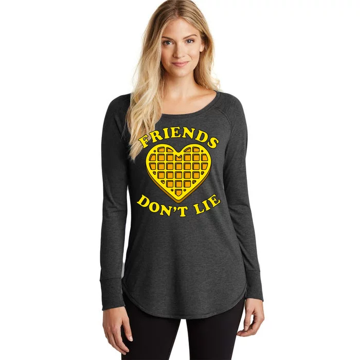 Friends Dont Lie Waffle Heart Women's Perfect Tri Tunic Long Sleeve Shirt