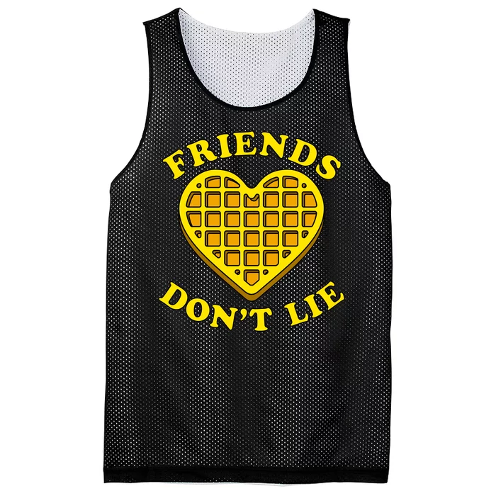 Friends Dont Lie Waffle Heart Mesh Reversible Basketball Jersey Tank