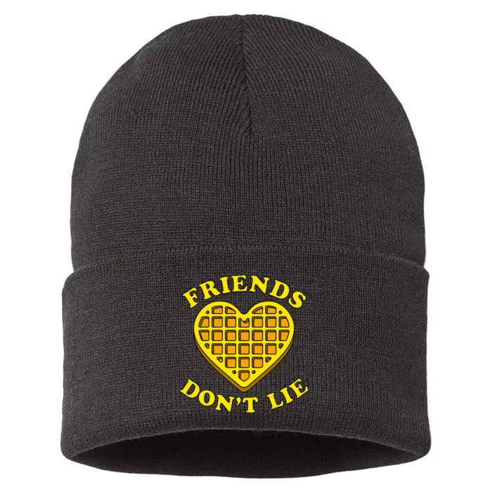 Friends Dont Lie Waffle Heart Sustainable Knit Beanie